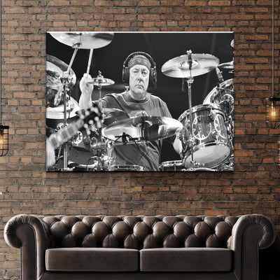 Neil Peart Drumming Canvas Wall Art - AlphaWallArtCo