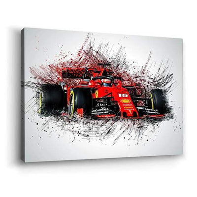Charles Leclerc Formula One Canvas Wall Art - AlphaWallArtCo
