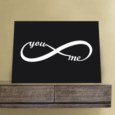 You And Me Infinity Love Canvas - Bedroom Decor - AlphaWallArtCo