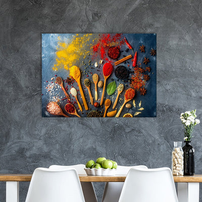 Colorful Spices Kitchen Canvas Wall Art - AlphaWallArtCo