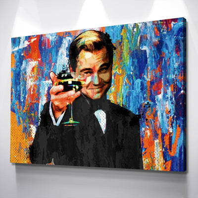 Wolf Of Wall Street Cheers Canvas Wall Art - AlphaWallArtCo