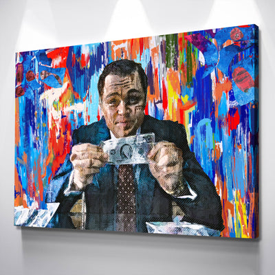 Wolf Of Wall Street Money Talks Canvas Wall Art - AlphaWallArtCo