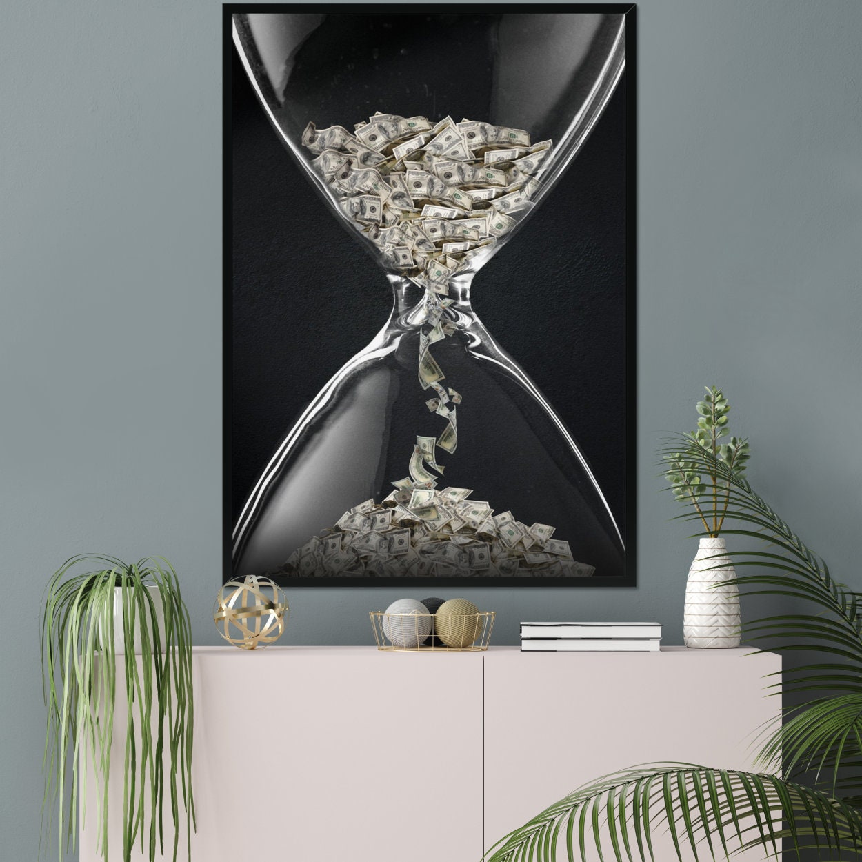 Time is Money Canvas Wall Art