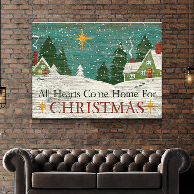 All Heart Come Home for Christmas Canvas Wall Art | AlphaWallArt