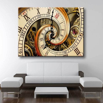 Twisted Time Canvas Wall Art - AlphaWallArtCo