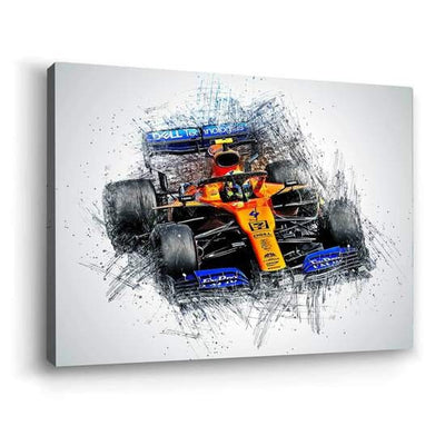 Lando Norris Formula One Canvas Wall Art - AlphaWallArtCo