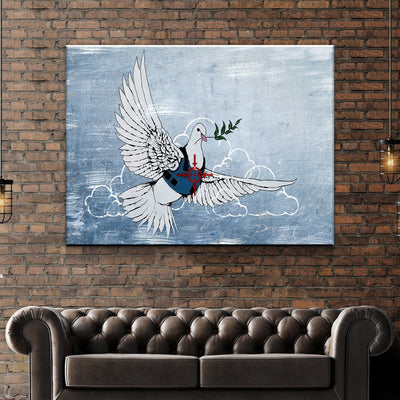 Armored Dove Banksy Graffiti Wall Art | Graffiti Art | AlphaWallArt