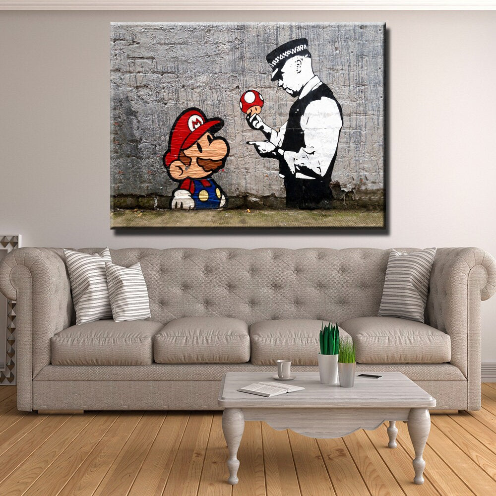 Canvashop Quadro Banksy Dj Monkey Cm 100X50 Stampe Su Tela Canvas Da Parete Quadri Moderni Soggiorno Arredo Casa Bansky Scimmia Street Art : Banksy - Foto 3