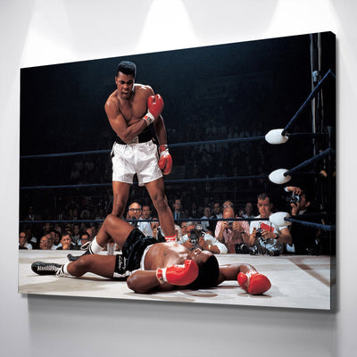 Muhammad Ali Over Liston Knockout Canvas Wall Art