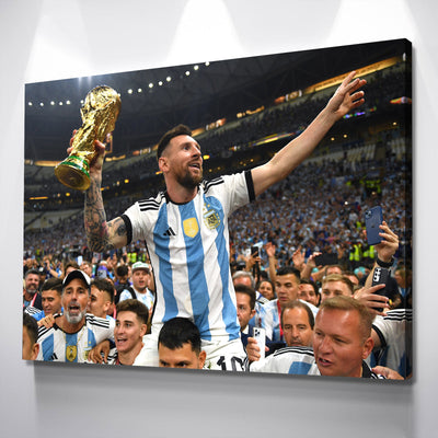 Messi Celebration Canvas Wall Art - AlphaWallArtCo