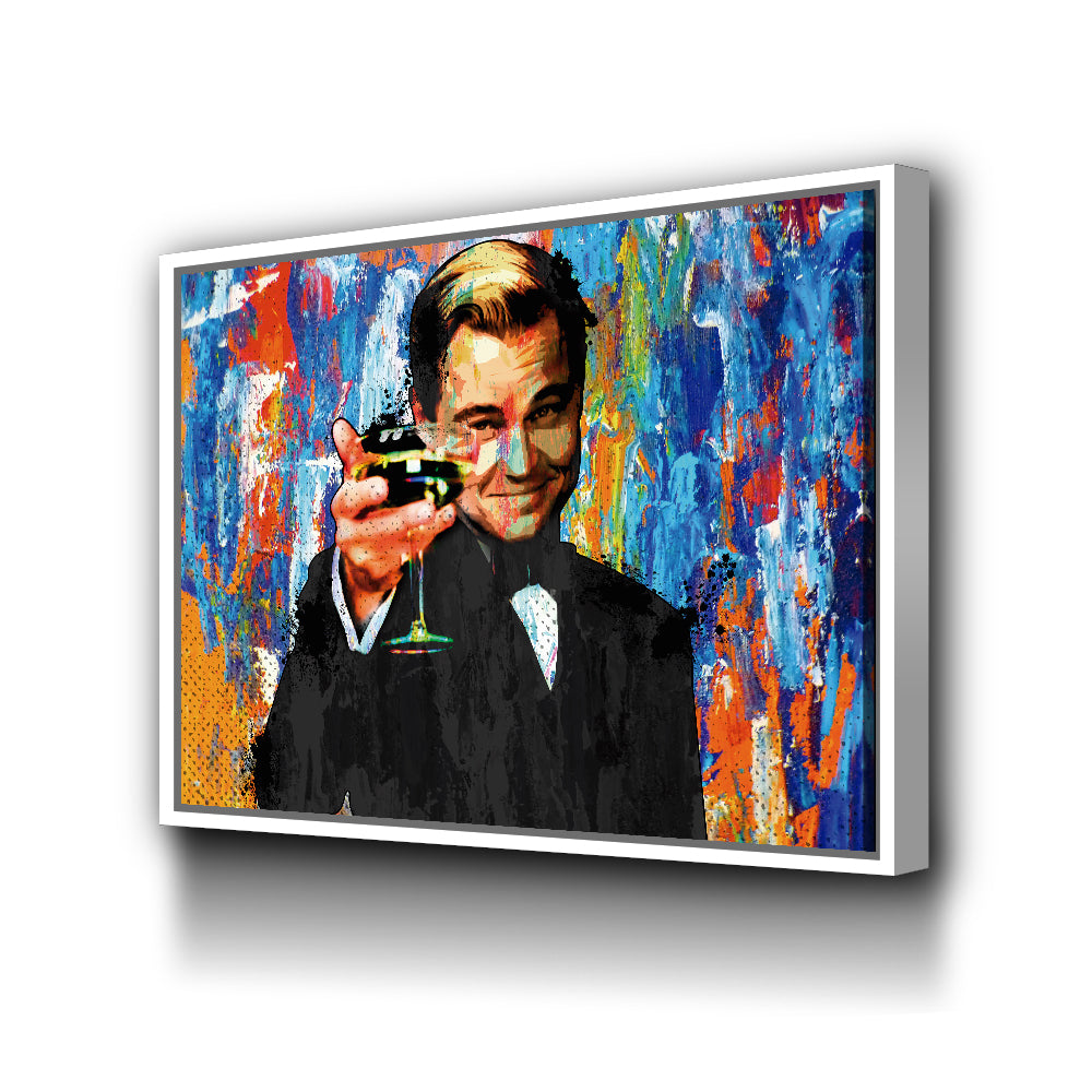 アート・デザイン・音楽 WOLS: From the Street to the Canvas Wolf Of Wall Street Cheers Canvas Wall Art - AlphaWallArtCo